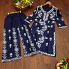  Rasili Nx Heavy Rayon Cotton With Chikankari Embroidery Kurti With Bottom Exporters In India
